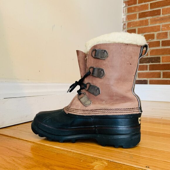 Sorel Big Horn Vintage Kaufman Canada VNC Men's Size 9 Lined Hard Weather Boots - Picture 9 of 14